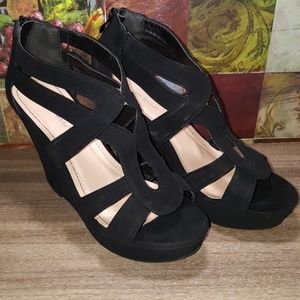Top Moda Strappy Wedge Sandals